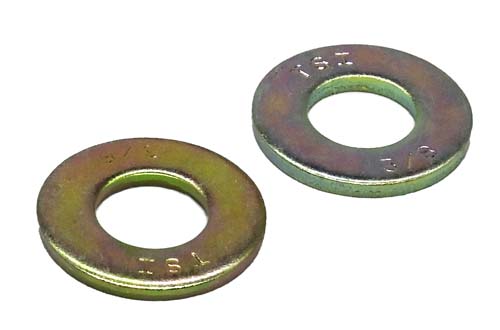 3/8 ZINC/YELLOW SAE (SMALL) FLAT WASHER GRADE 8