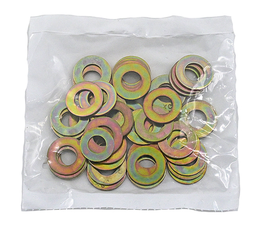 F-93416PB1 5/16 ZINC/YELLOW SAE (SMALL) FLAT WASHER GRADE 8 / BAG QUANTITY: 100 PIECES
