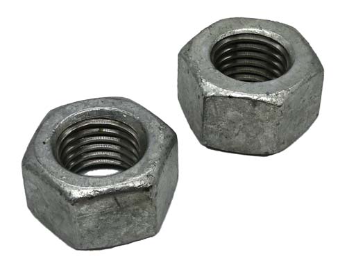 5/16-18 GALVANIZED HEAVY HEX NUT A563 GRADE A