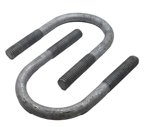 1/2-13 X 5 OVERALL LENGTH GALVANIZED U-BOLT 2-5/8 BETWEEN LEGS 2 THREAD (FOR 2" PIPE)