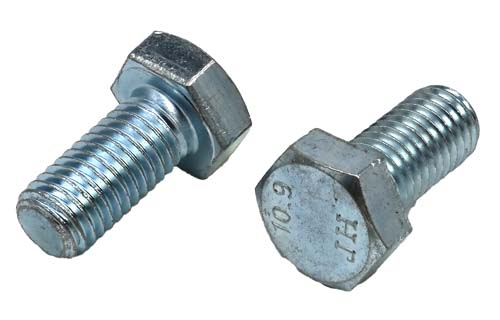 M12-1.75 X 25MM ZINC PLATED HEX HEAD BOLT GRADE 10.9