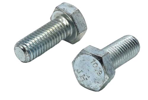 M12-1.75 X 30MM ZINC PLATED HEX HEAD BOLT GRADE 10.9