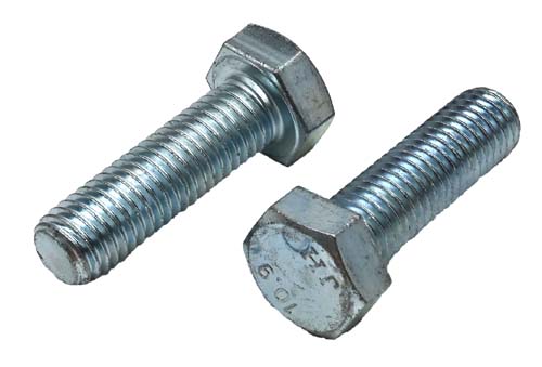 F-42329 M12-1.75 X 40MM ZINC PLATED HEX HEAD BOLT GRADE 10.9