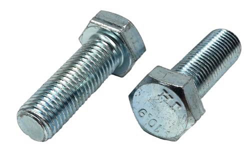 M20-2.50 X 55MM ZINC PLATED HEX HEAD BOLT GRADE 8.8
